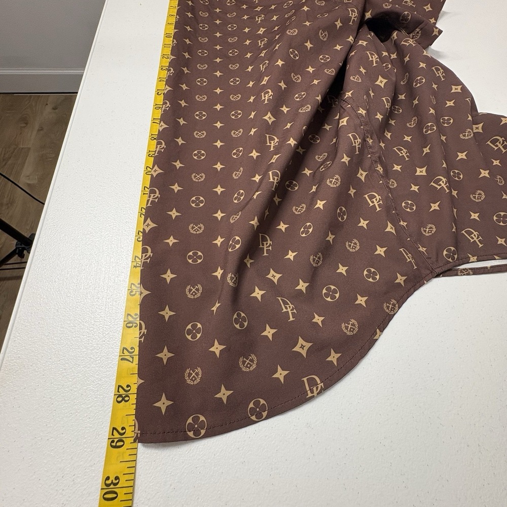 Dixxon Flannel Company The Bougie Mens XS Brown Gold AOP Performance Button Down - Picture 12 of 12
